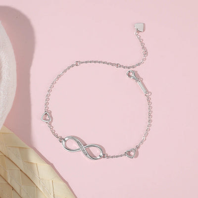 Sterling Silver Infinity Bracelet - Adjustable