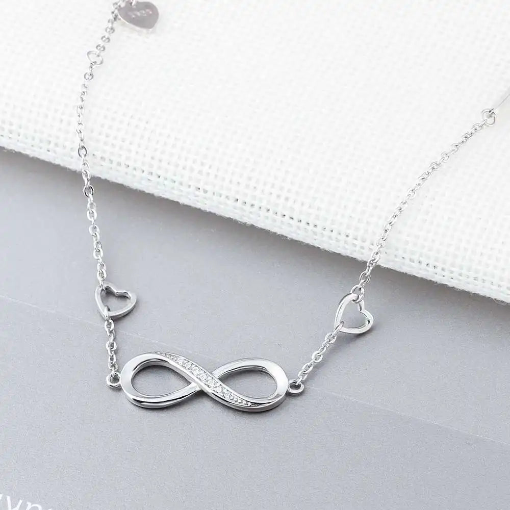 Sterling Silver Infinity Bracelet - Adjustable
