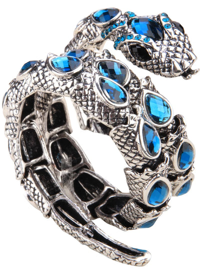 Snake Arm Cuff Bracelet - Stretch, Punk Rock Crystal Bangle