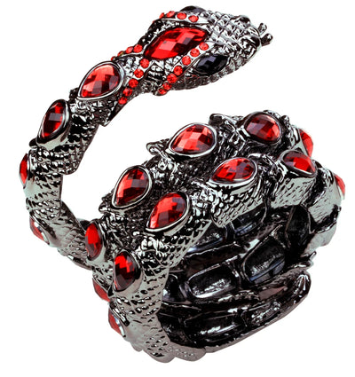 Snake Arm Cuff Bracelet - Stretch, Punk Rock Crystal Bangle