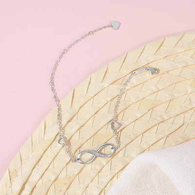 Sterling Silver Infinity Bracelet - Adjustable