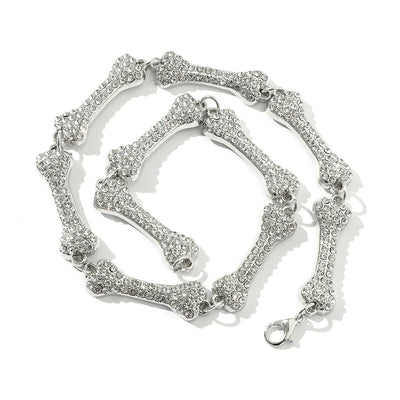Rhinestone Clavicle Necklace - Aesthetic, Gothic Punk, Choker