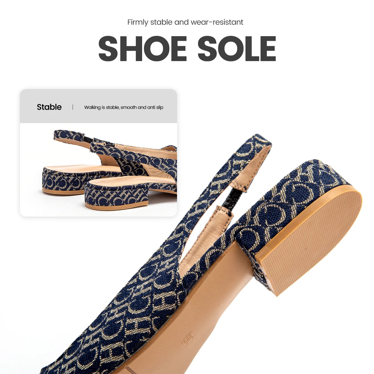 CHCH Flat Ankle Strap Sandals - Open Toe