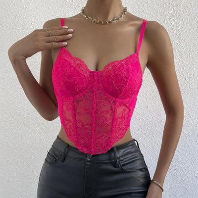 French Style Lace Corset Bra Shaper Top