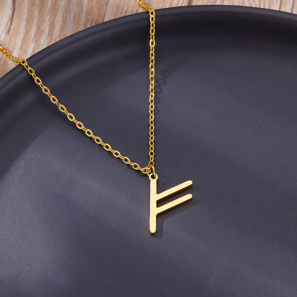 Viking Rune Necklace - Stainless Steel, Norse