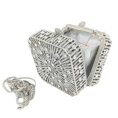 Crystal Evening Clutch Bag - Rhinestone, Bridal, Minaudiere