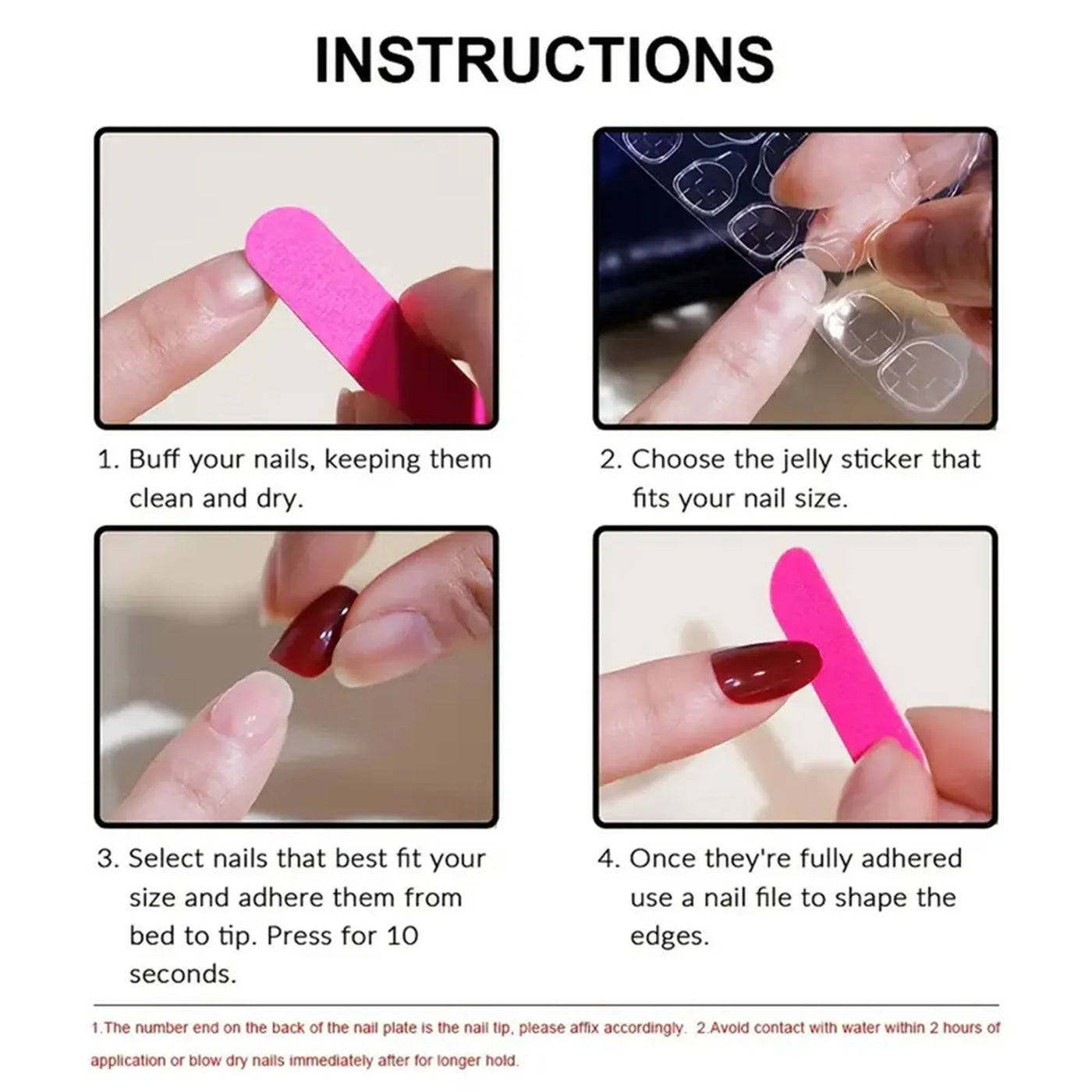 Classic French Tip Press-On Nails - Long-Lasting Manicure