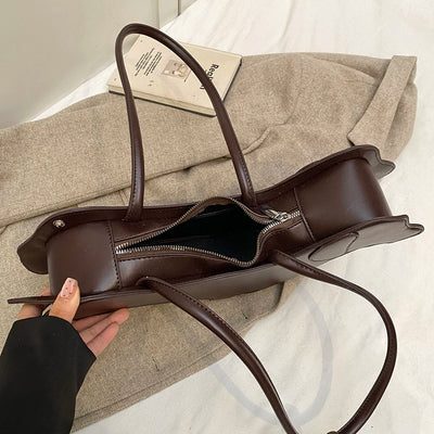Dog Shaped PU Leather Tote Purse - Novelty, Designer