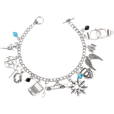 Supernatural Inspired Charm Bracelets - Dean Winchester, Gothic, Chain