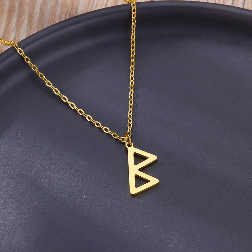 Viking Rune Necklace - Stainless Steel, Norse