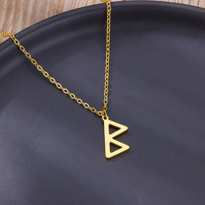 Viking Rune Necklace - Stainless Steel, Norse
