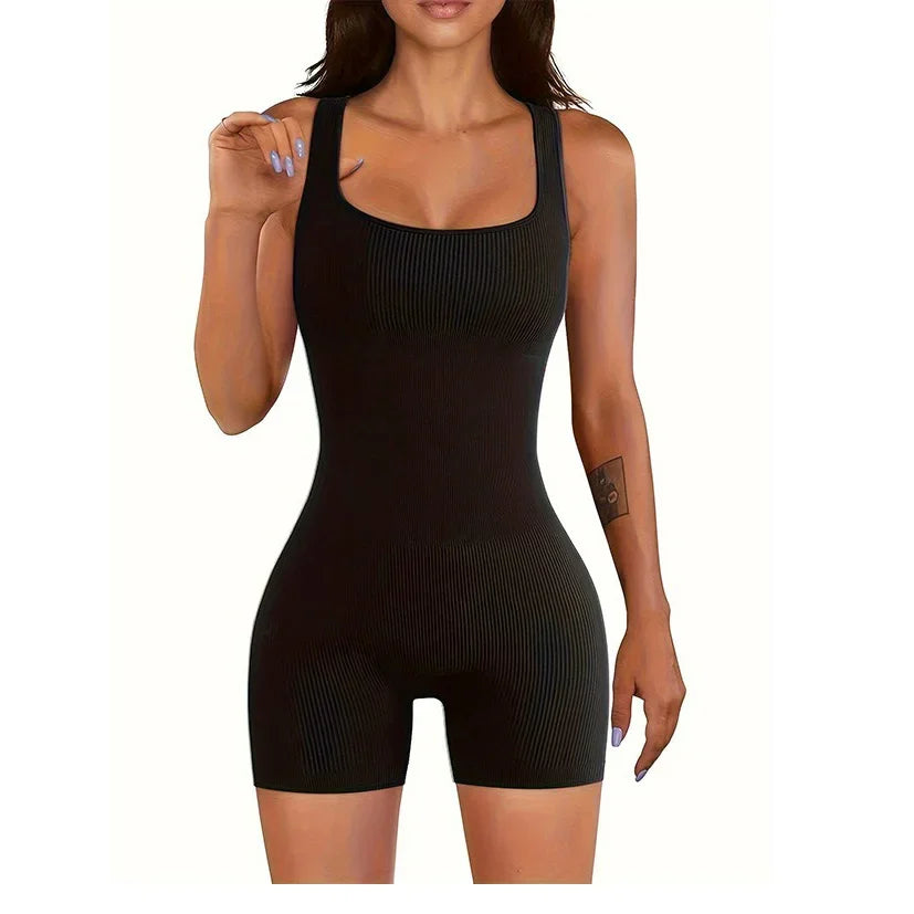 Sleeveless Sport Rompers - Yoga, Gym, Fitness
