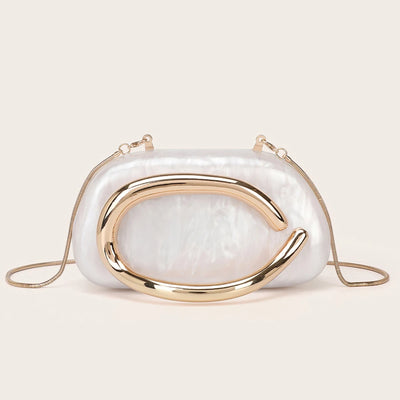 Gold Metal Bridal Clutch