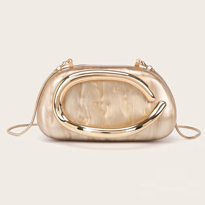 Gold Metal Bridal Clutch