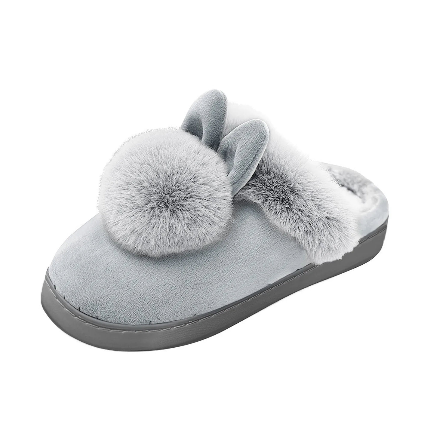 Rabbit Ear Furry Slippers - Warm, Indoor, Plush