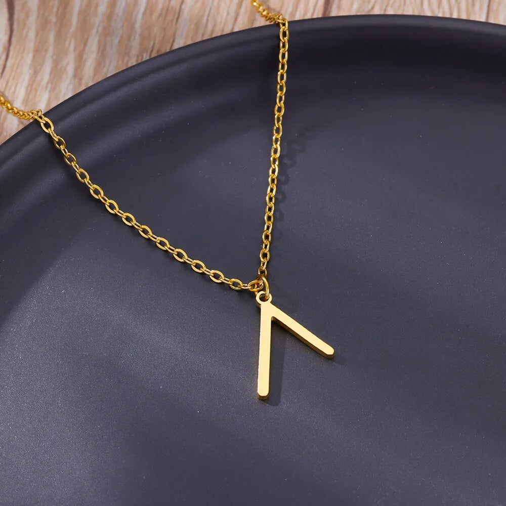 Viking Rune Necklace - Stainless Steel, Norse