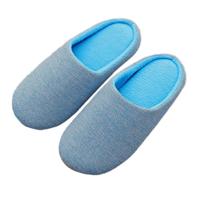 Plush House Slippers - Round Toe, Furry, Warm