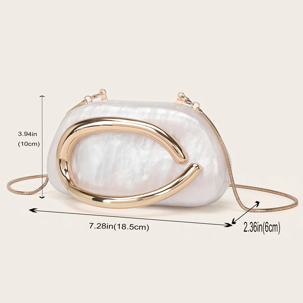 Gold Metal Bridal Clutch