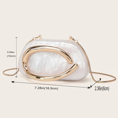 Gold Metal Bridal Clutch