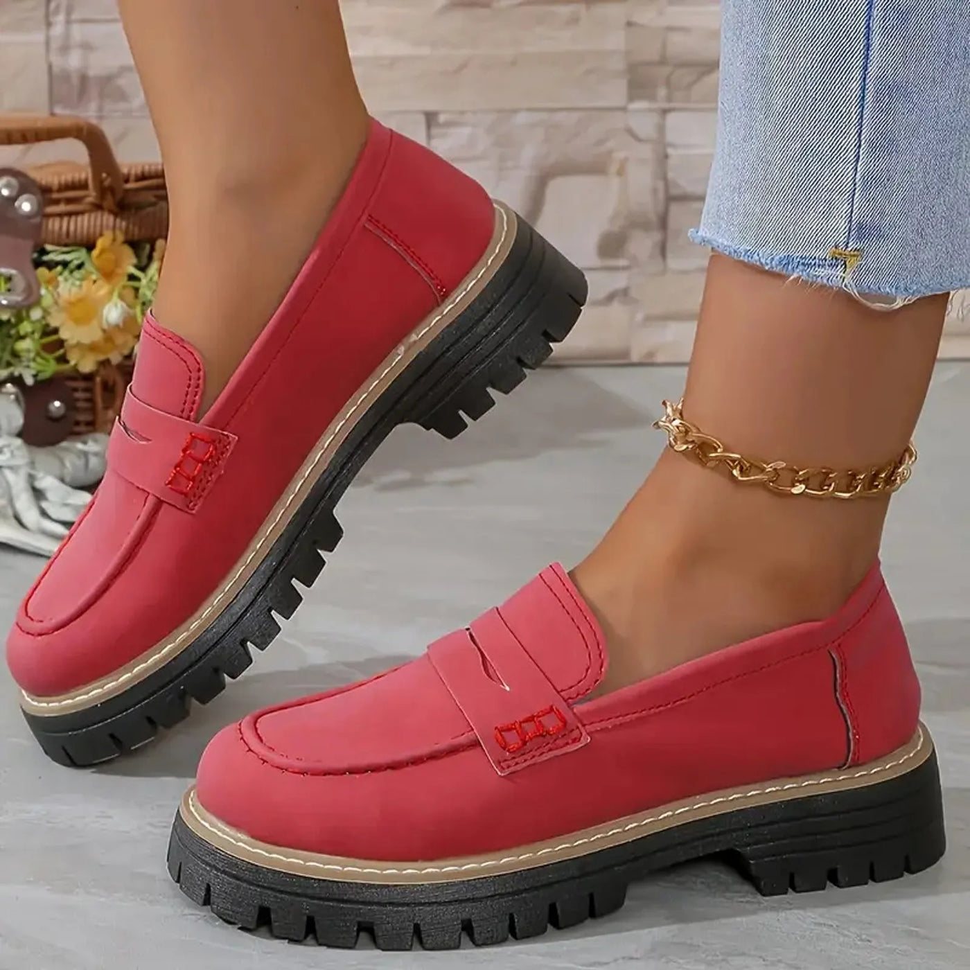 Slip-On Loafers - Casual Walking Shoes