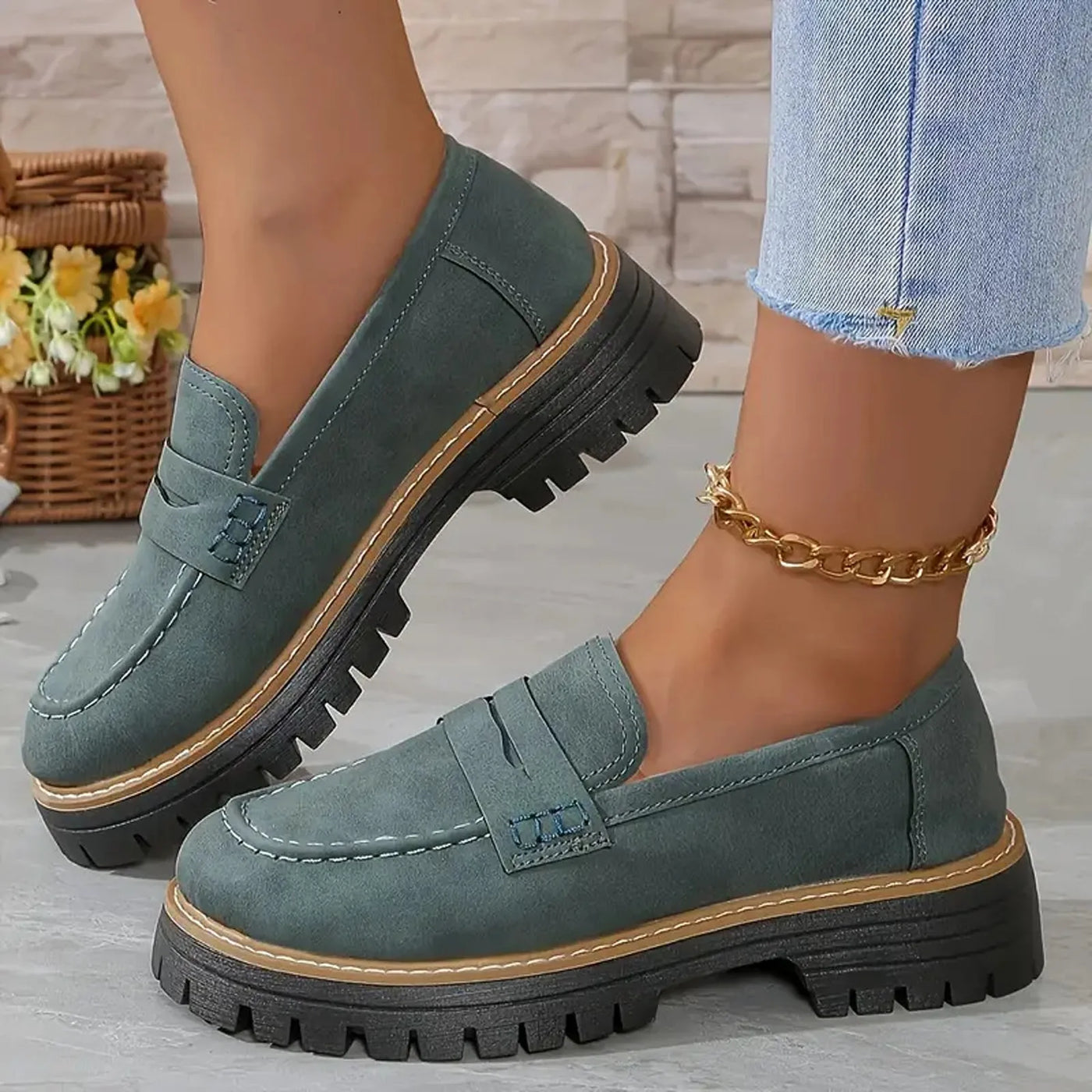 Slip-On Loafers - Casual Walking Shoes