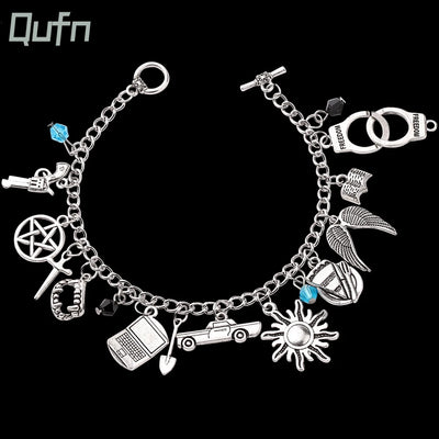 Supernatural Inspired Charm Bracelets - Dean Winchester, Gothic, Chain