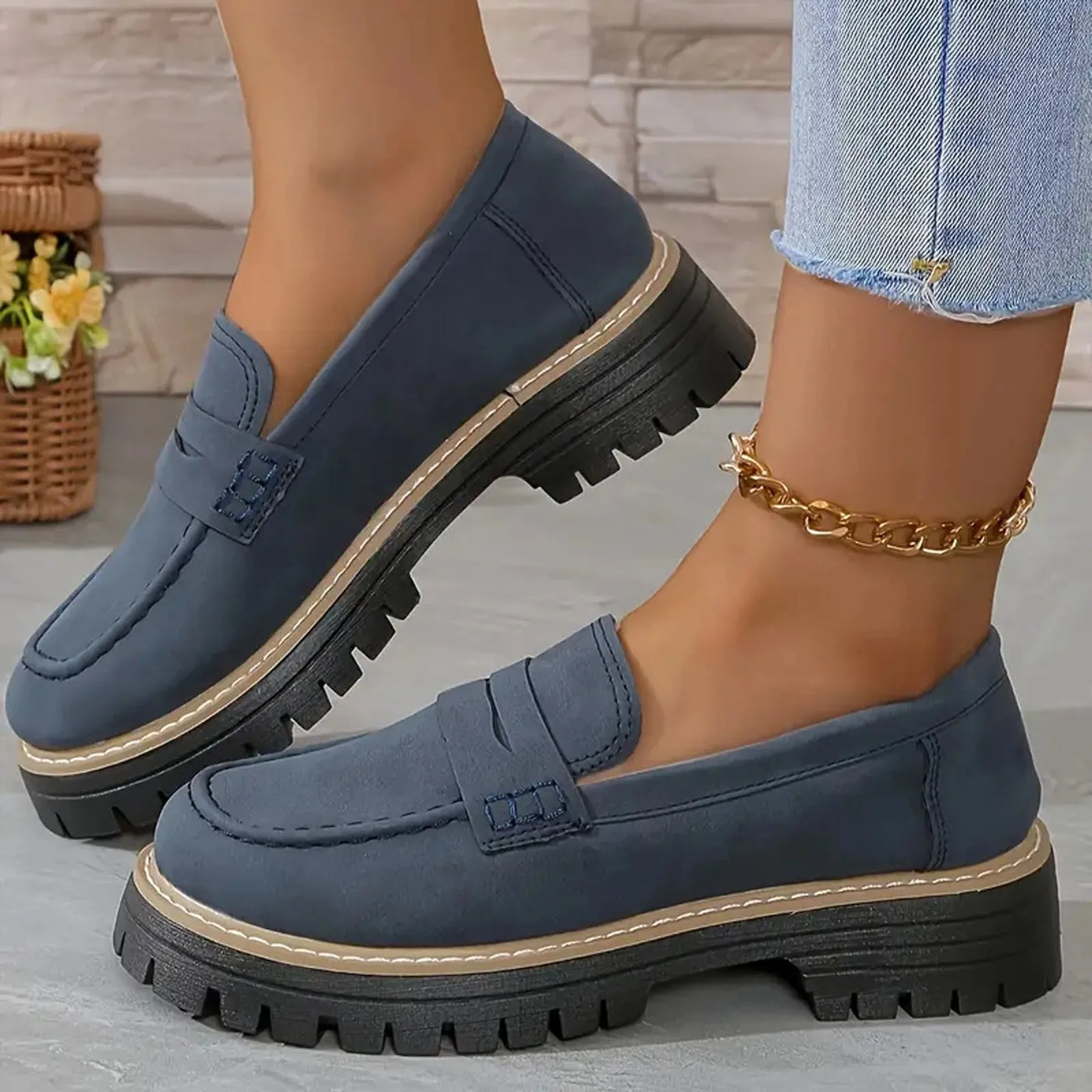 Slip-On Loafers - Casual Walking Shoes