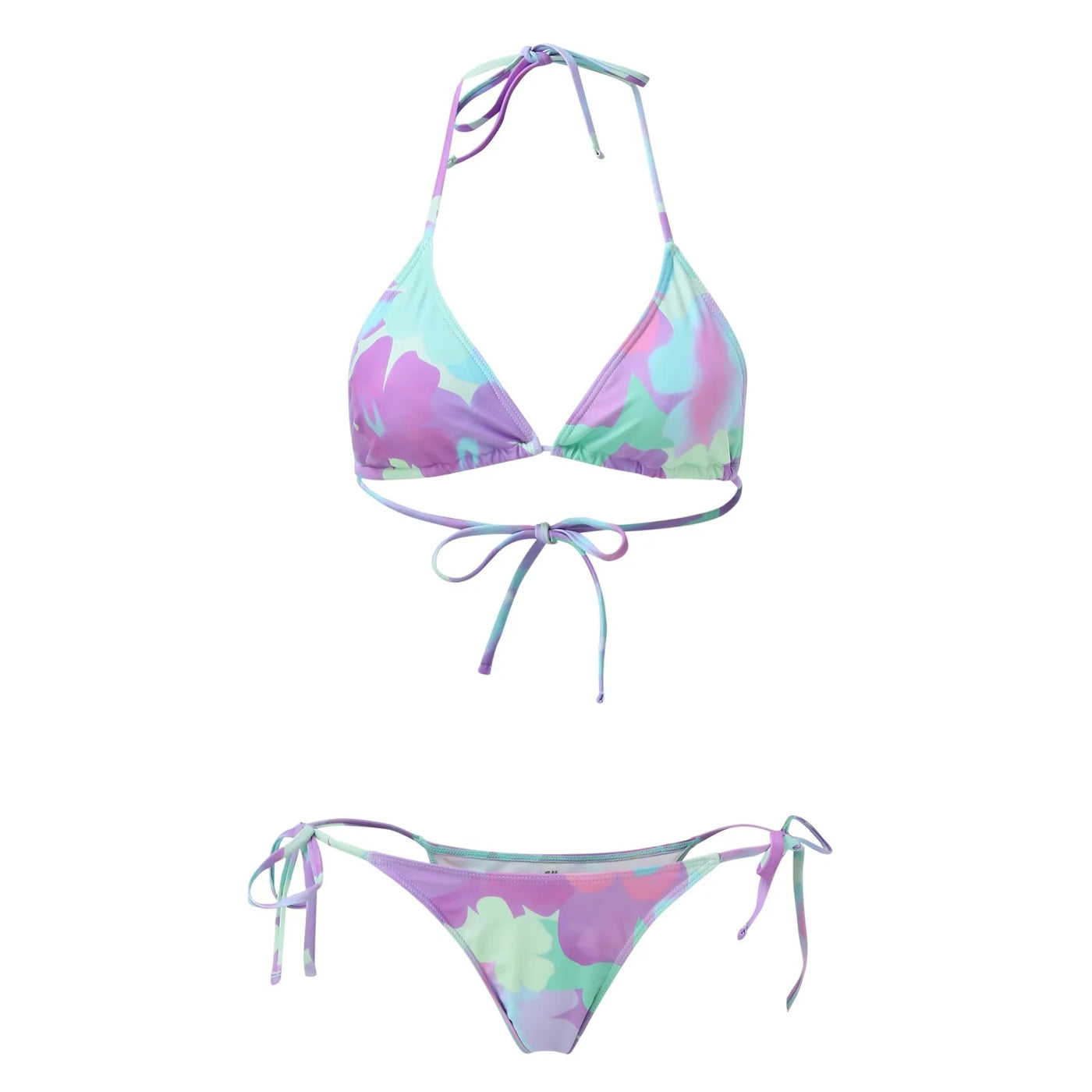 Swimsuit - Split, Neck Tie, 4 Piece Set