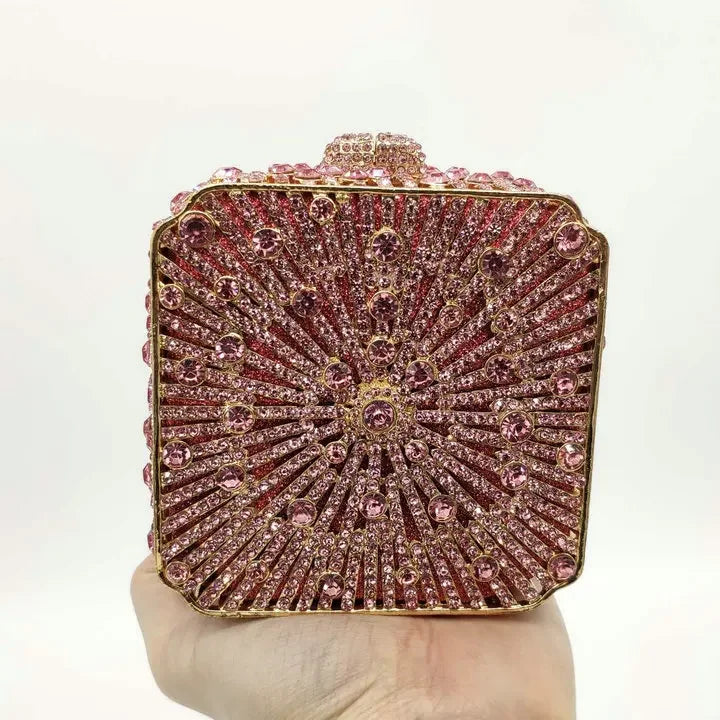 Crystal Evening Clutch Bag - Rhinestone, Bridal, Minaudiere