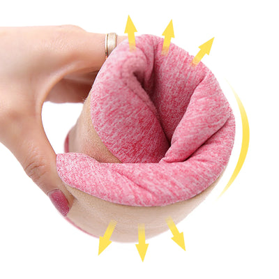 Plush House Slippers - Round Toe, Furry, Warm