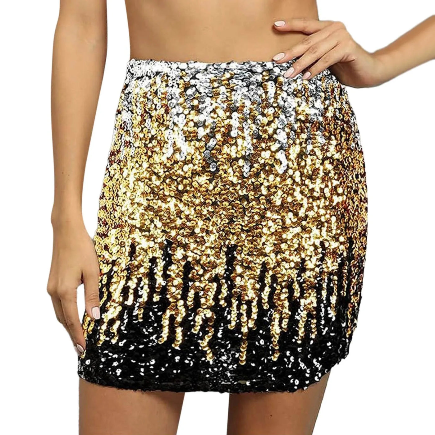 Sequin Skirt - Short, Glitter, Midi