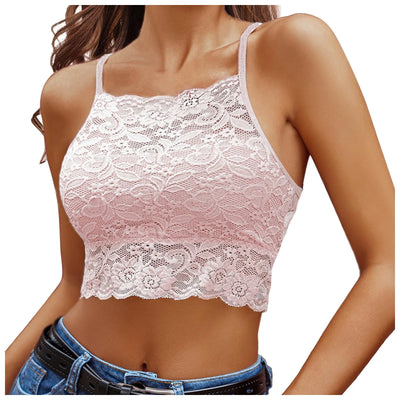 Lace Crop Tops - Strapless, Push Up, Seamless