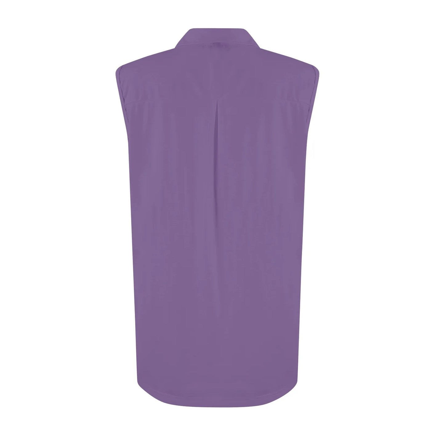 Lapel Button Vest Top - Sleeveless, Multiple Colors