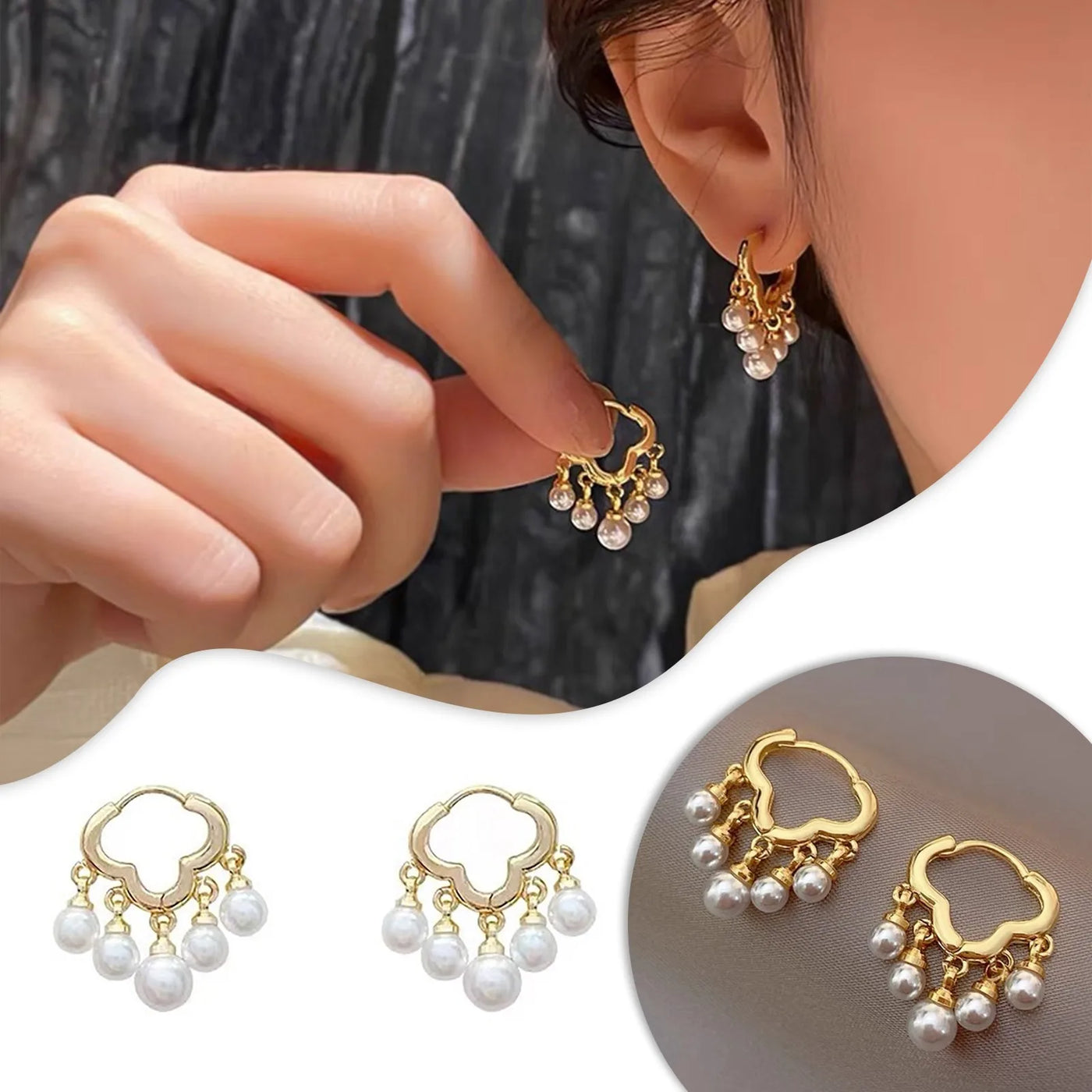 Cloud Earrings - Simple Studs, Light Luxury