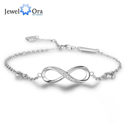 Sterling Silver Infinity Bracelet - Adjustable