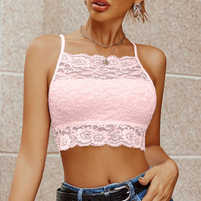 Lace Crop Tops - Strapless, Push Up, Seamless