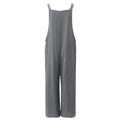 Sleeveless Overalls - Loose Fit, Casual