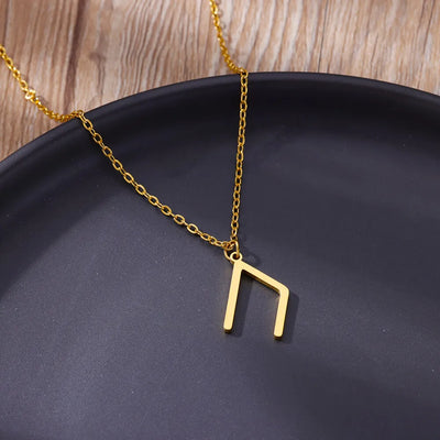 Viking Rune Necklace - Stainless Steel, Norse