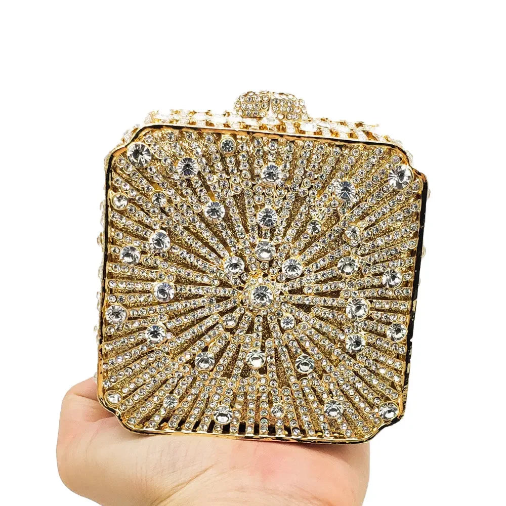 Crystal Evening Clutch Bag - Rhinestone, Bridal, Minaudiere