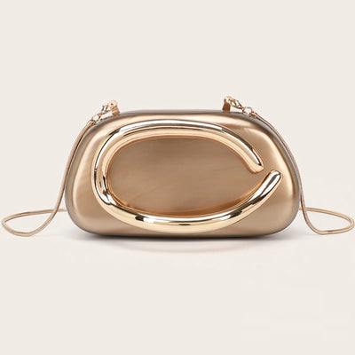 Gold Metal Bridal Clutch