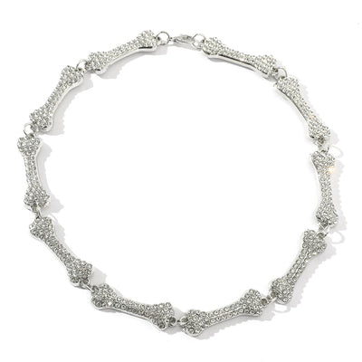 Rhinestone Clavicle Necklace - Aesthetic, Gothic Punk, Choker