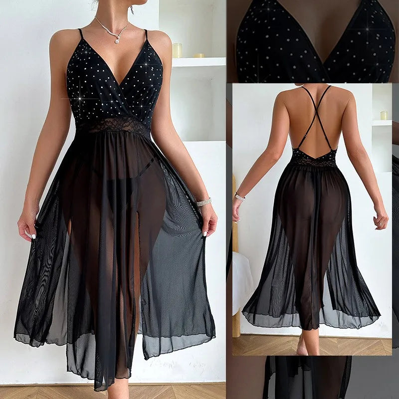 Sheer Mesh Lingerie - Suspender