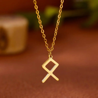 Viking Rune Necklace - Stainless Steel, Norse
