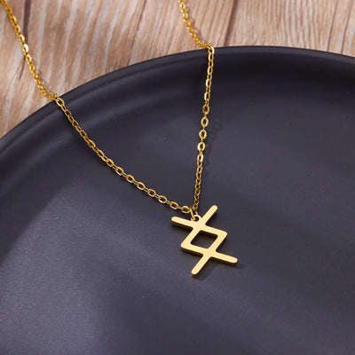Viking Rune Necklace - Stainless Steel, Norse