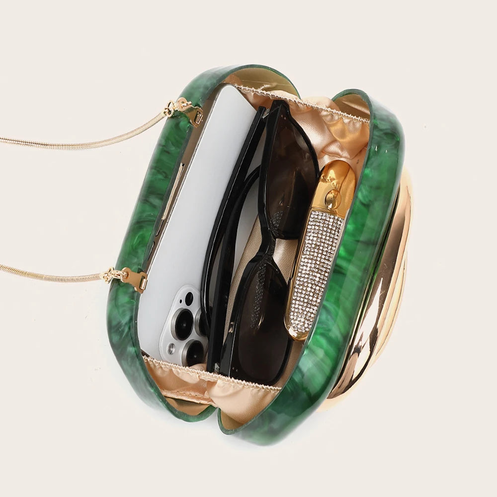 Gold Metal Bridal Clutch