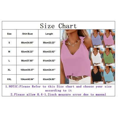 V Neck Sleeveless Blouses