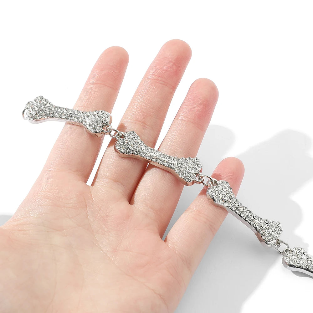 Rhinestone Clavicle Necklace - Aesthetic, Gothic Punk, Choker
