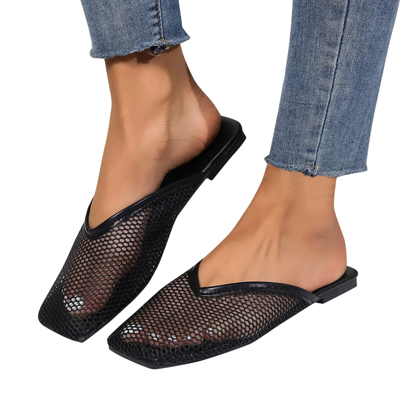 Mesh Flats Slipper - Non-Slip, Breathable