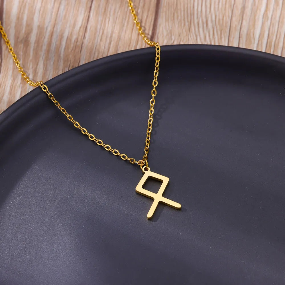 Viking Rune Necklace - Stainless Steel, Norse