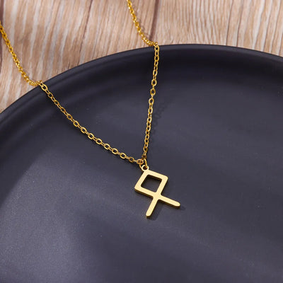 Viking Rune Necklace - Stainless Steel, Norse